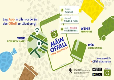 Nouvelle application “Mäin Offall – Meng Ressourcen”