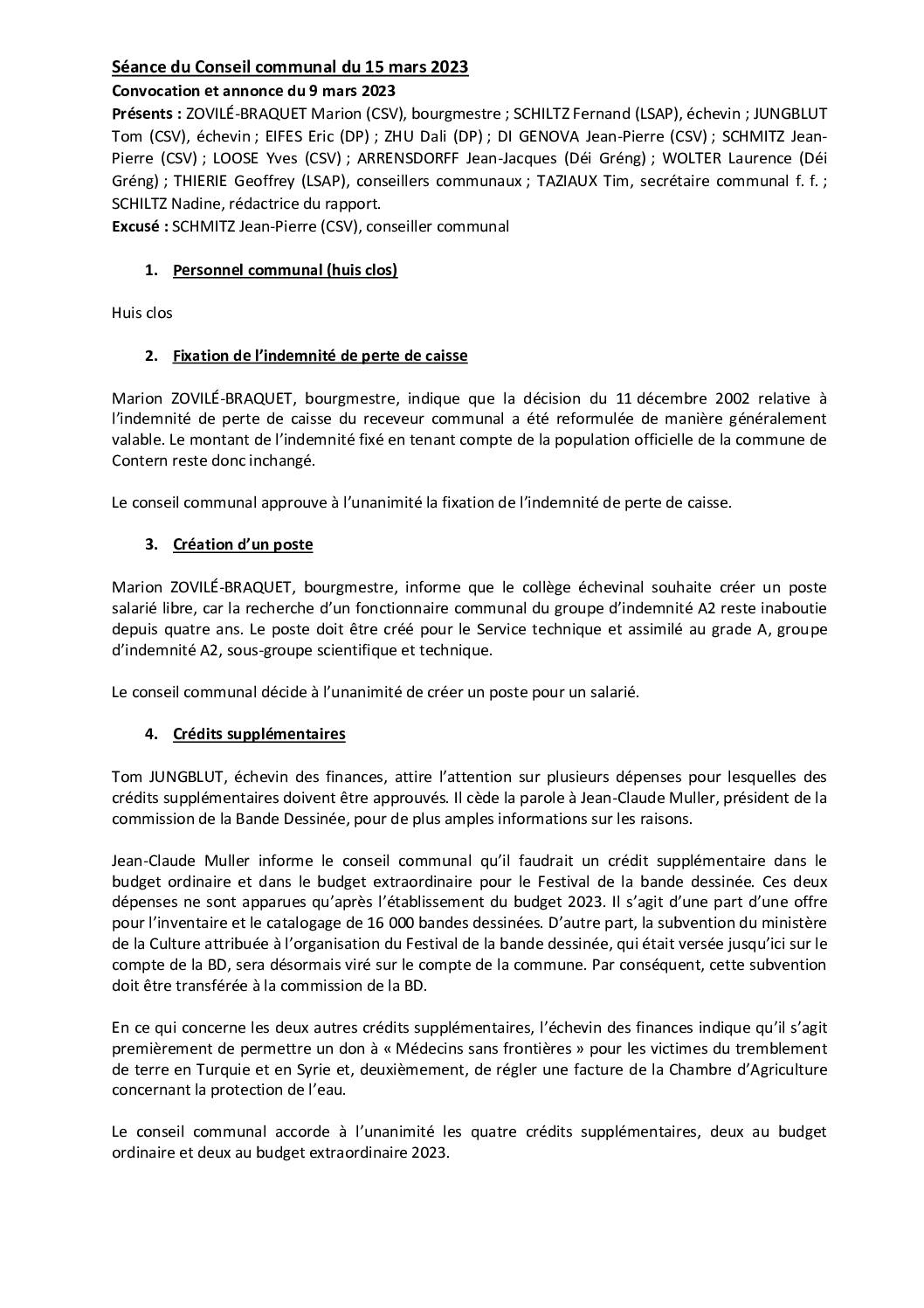 2023-03-15-Rapport-du-Conseil-communal