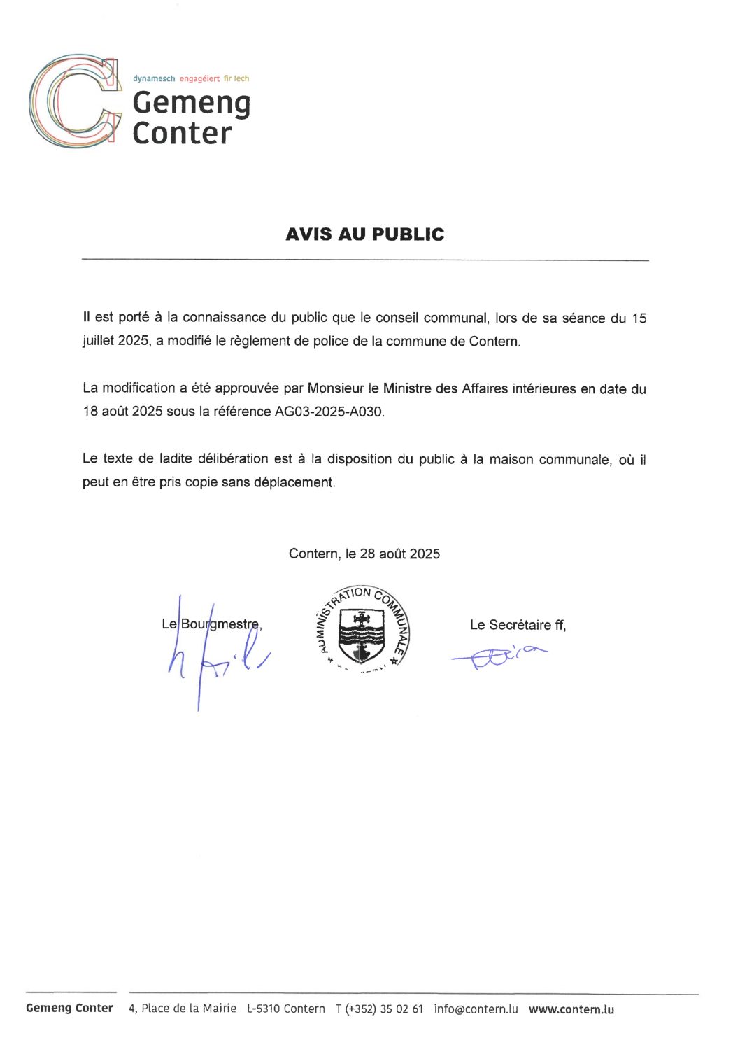 25 09 Reglement general de police